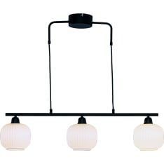 Aneta Lighting Elin black/white 3-light pendant lamp