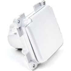 Defa 701320 12V white recessed socket with cover