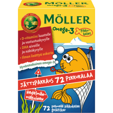 Möller Omega-3 Pikkukalat 72 kpl ravintolisä