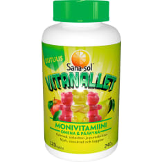 Sana-Sol Vitanallet Omena&Päärynä 120 kpl ravintolisä