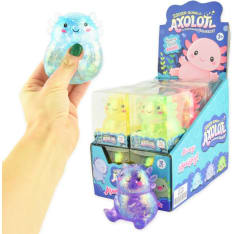 Antistress Toy Squeeze Sugar Axolotl Glitter puristeltava aksolotli