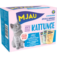 Mjau multibox for kittens,  fish & meat flavours in jelly, grain free 12 x 85g