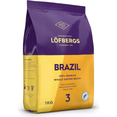Löfbergs Brazil Medium Roast Rainforest Alliance 1 kg papukahvi