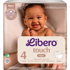 Libero Touch koko 4, 7-12 kg 36 kpl teippivaippa