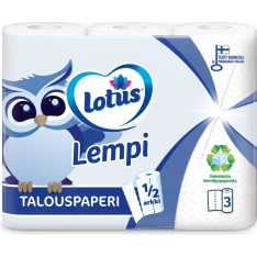 Lotus Lempi half sheet 3 rolls household paper