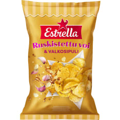 Estrella Ruskistettu voi & valkosipuli 275 g sipsipussi
