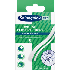 SalvequickMED Wound Closure Strips 8 kpl steriili haavansulkuteippi
