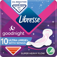 Libresse Ultra Goodnight Wing 10 kpl terveysside