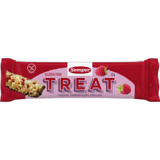 Semper Gluteeniton Treat Suklaa-Vadelma-Omena 22g patukka