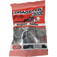 Dragster 3000 salmiakki 50 g karkkipussi