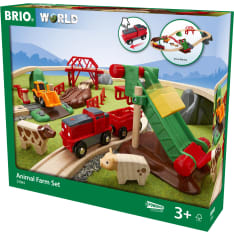 BRIO World Maatilan eläimet junaratasetti
