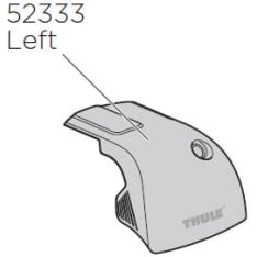 Thule TH 52333 WingBar Edge korkea vasen jalan varaosakansi