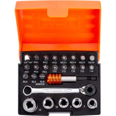 Bahco s26 26-piece socket and bit set