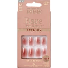 Kiss Bare but Better Premium Shine 30kpl tekokynnet