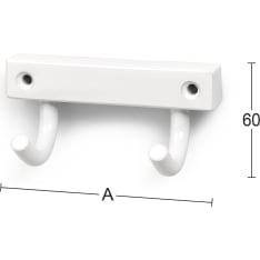 Habo 840-2 white towel rack