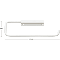 Habo 843 white aluminum paper towel holder