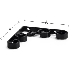 Habo 4 200x200 black Shelf support