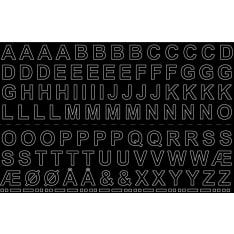 Habo 13 mm black a-z vinyl sticker letters