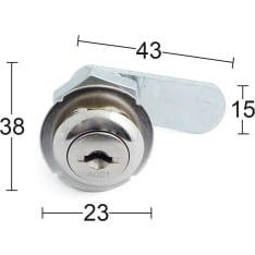 Habo  1131/1031 vasen/oikea kaapinlukko