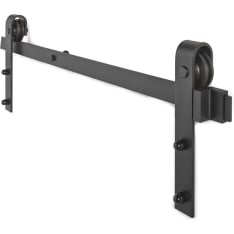 Habo Retro black sliding door rail, front installation