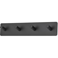 Habo Edge black 4-hook coat rack