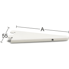 Habo 150 mm valkoinen U-kannatin