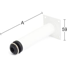 Habo 511 150 mm valkoinen putkijalka