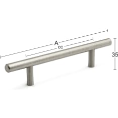 Habo Stella cc 96 mm 2 kpl harjattu teräs vedin