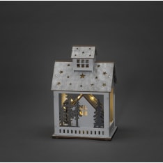 Konstsmide wooden 10 led house lantern