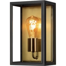 Konstsmide 7347-758 Carpi black/brass wall lamp