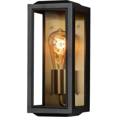 Konstsmide 7348-758 Carpi black/brass wall lamp