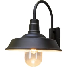 Konstsmide Trapani wall light E27 black, clear glass