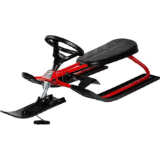 Stiga Snowracer Iconic musta/punainen rattikelkka