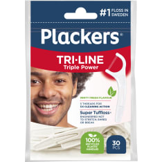 Plackers Tri-Line 30 kpl hammaslankain