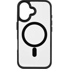 Onsala MagSerie iPhone 16 Clear Case Black Bumper suojakuori