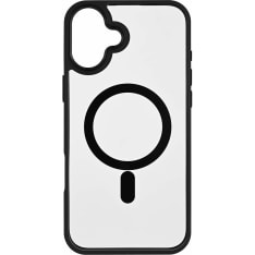 Onsala MagSerie iPhone 16 Plus Clear Case Black Bumper suojakuori