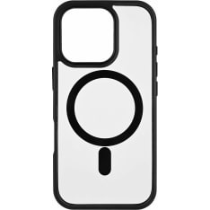 Onsala MagSerie iPhone 16 Pro Clear Case Black Bumper suojakuori