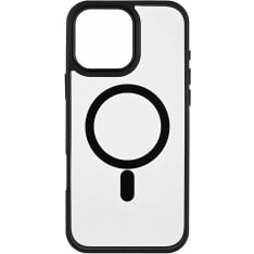 Onsala MagSerie iPhone 16 Pro Max Clear Case Black Bumper suojakuori