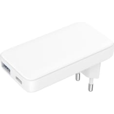Gear 220V 1xUSB-C+1xUSB-A PD/PPS 36W+QC 18W GaN valkoinen laturi