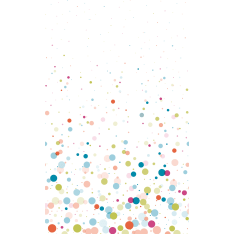 Duni Dunicel® Festive Bubbles multi 138x220cm tablecloth