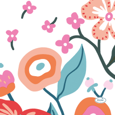 Duni Vibrant bloom 24cm 20pc napkin