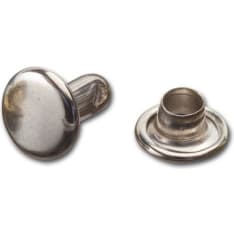 Nickel-plated 7 mm x 8.5 mm double rivet on the same side