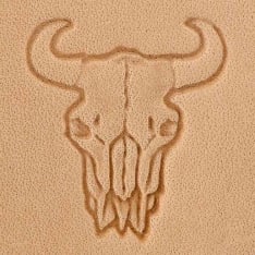 Animal skull leather brush