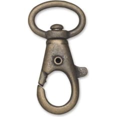 Antique brass 40x15mm carbine hook