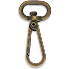 Antique brass 60x20mm carbine hook