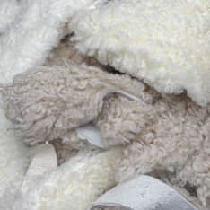 White/cream sheep fur pieces