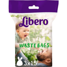 Libero 45 kpl jätepussi käytetyille vaipoille