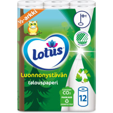 Lotus Luonnonystävän 12 rl talouspaperi