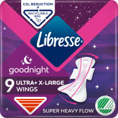 Libresse Ultra Night Extra Wing 9 kpl terveysside