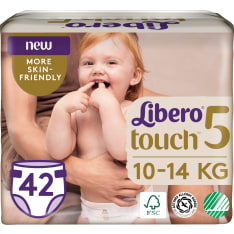 Libero Touch koko 5, 10-14 kg 42 kpl teippivaippa